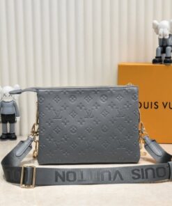 Alternative view of Louis Vuitton Coussin PM Bag In Gray With Jacquard Strap