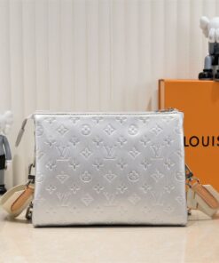 Alternative view of Louis Vuitton Coussin PM Bag In Silver With Jacquard Strap