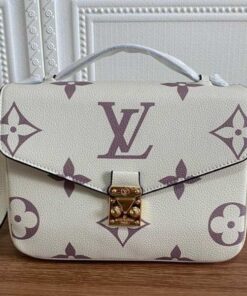 Louis Vuitton Bicolor Monogram Empreinte Metis Bag In Cream And Bois De Rose Pink