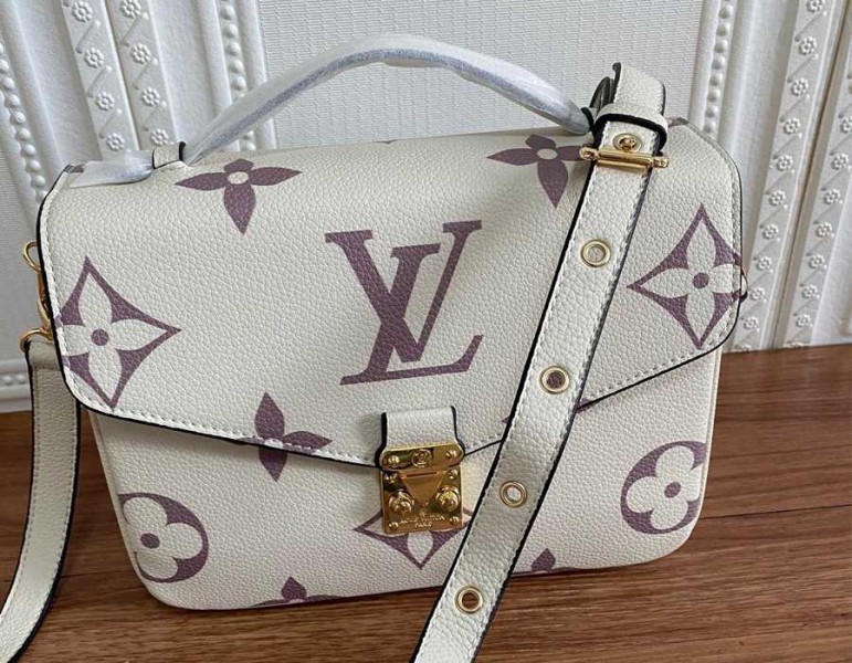 Louis Vuitton Bicolor Monogram Empreinte Metis Bag In Cream And Bois De Rose Pink - Image 2