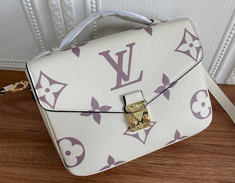 Louis Vuitton Bicolor Monogram Empreinte Metis Bag In Cream And Bois De Rose Pink - Image 3
