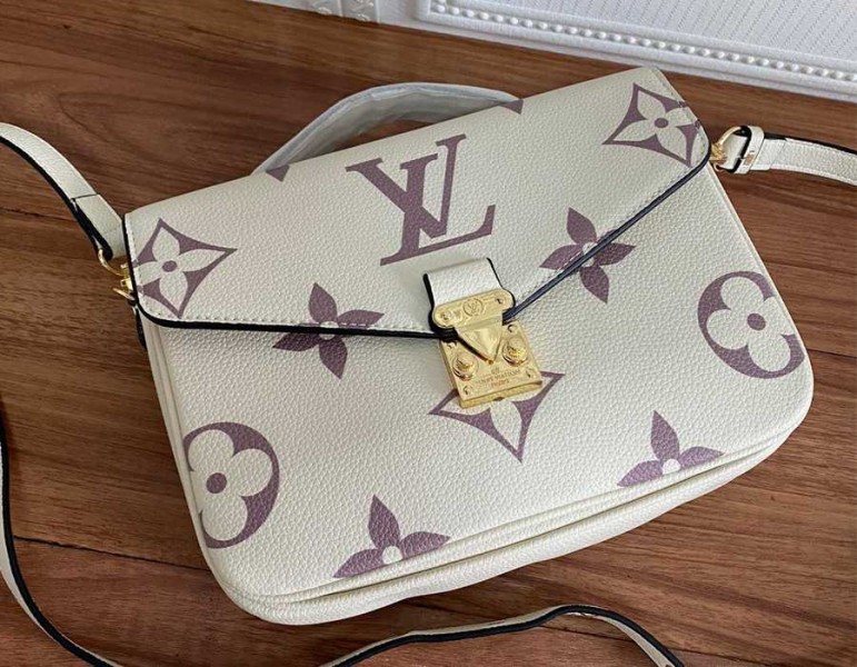 Louis Vuitton Bicolor Monogram Empreinte Metis Bag In Cream And Bois De Rose Pink - Image 4