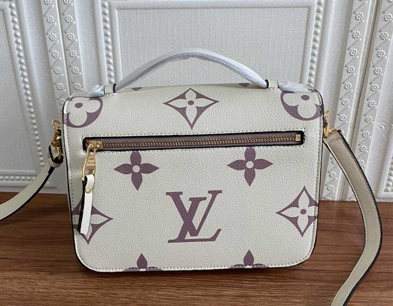 Louis Vuitton Bicolor Monogram Empreinte Metis Bag In Cream And Bois De Rose Pink - Image 5