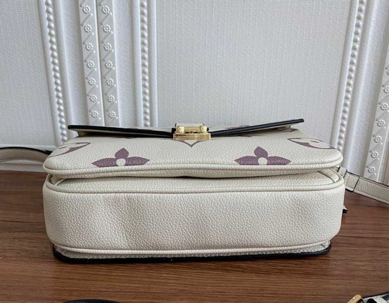 Louis Vuitton Bicolor Monogram Empreinte Metis Bag In Cream And Bois De Rose Pink - Image 7