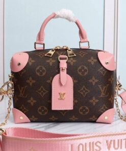 Louis Vuitton Monogram Canvas Petite Malle Souple Handbag In Peche