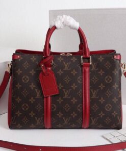 Louis Vuitton Monogram Canvas Soufflot MM Bag In Cerise Red
