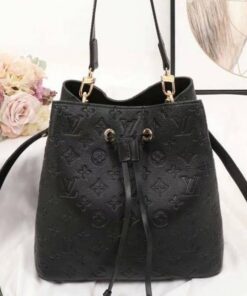Louis Vuitton Monogram Empreinte NeoNoe MM Bag In Black