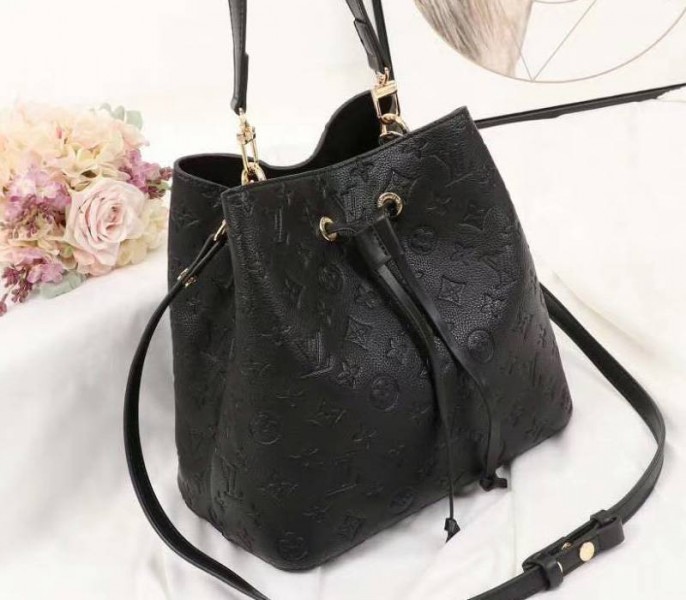 Louis Vuitton Monogram Empreinte NeoNoe MM Bag In Black - Image 2