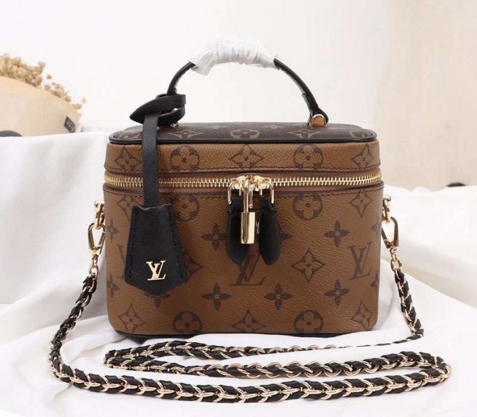 Louis Vuitton Monogram Reverse Canvas Vanity PM Bag