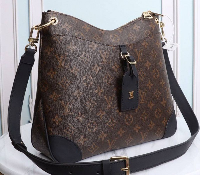 Louis Vuitton Monogram Canvas Odeon MM Bag In Black - Image 2