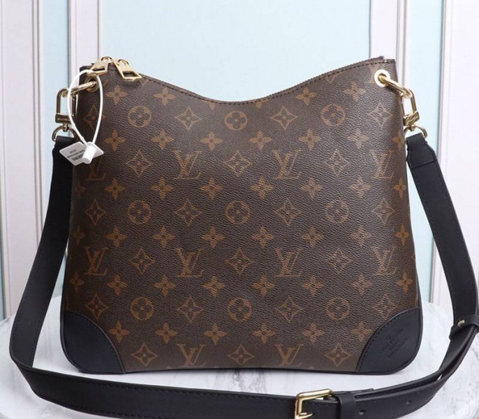 Louis Vuitton Monogram Canvas Odeon MM Bag In Black - Image 3