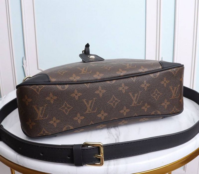 Louis Vuitton Monogram Canvas Odeon MM Bag In Black - Image 4