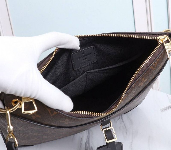 Louis Vuitton Monogram Canvas Odeon MM Bag In Black - Image 5