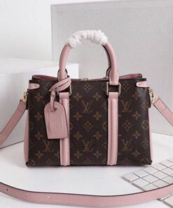 Louis Vuitton Monogram Canvas Soufflot BB Bag In Peach