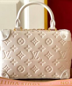 Alternative view of Louis Vuitton Monogram Empreinte Petite Malle Souple Handbag In Cream