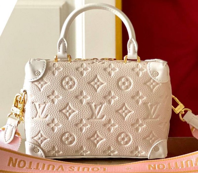 Louis Vuitton Monogram Empreinte Petite Malle Souple Handbag In Cream - Image 2