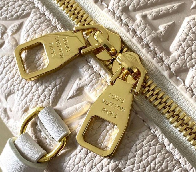 Louis Vuitton Monogram Empreinte Petite Malle Souple Handbag In Cream - Image 7