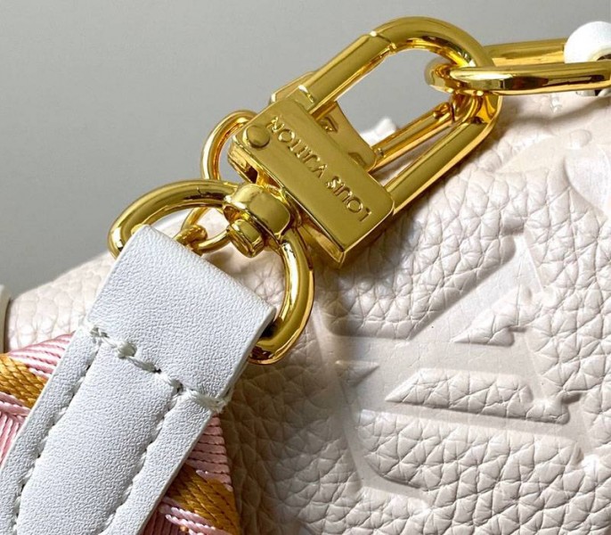 Louis Vuitton Monogram Empreinte Petite Malle Souple Handbag In Cream - Image 8