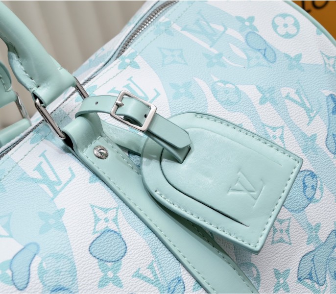 Keepall Bandouliere 50 In Crystal Blue M22570 - Image 9