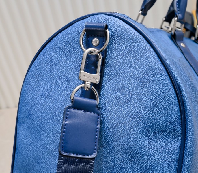 Keepall Bandouliere 50 In Navy River Blue - Image 7