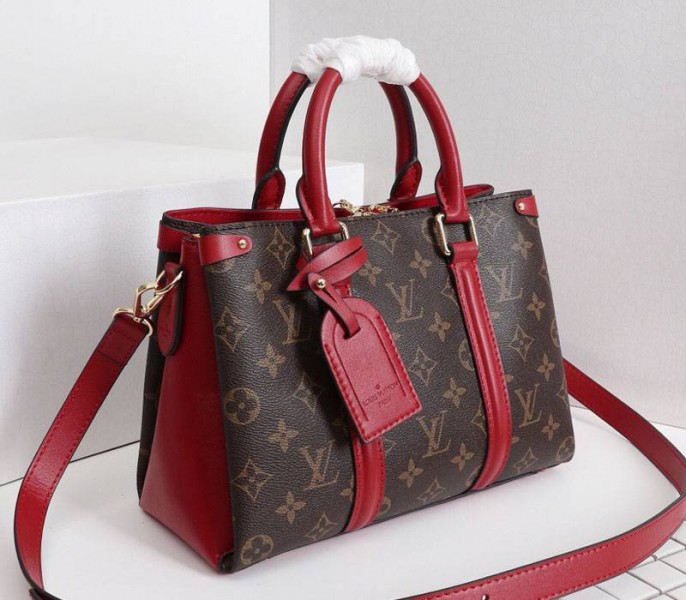 Louis Vuitton Monogram Canvas Soufflot BB Bag In Cerise Red - Image 2