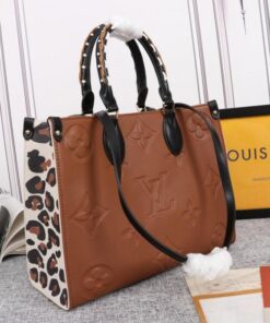 Alternative view of Louis Vuitton Monogram Empreinte Wild At Heart Onthego MM Tote In Caramel Brown