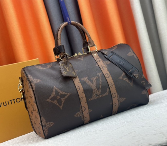 Louis Vuitton Monogram Giant And Monogram Reverse Canvas Keepall Bandouliere 45 - Image 2