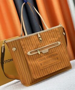 Alternative view of Louis Vuitton Neverfull Bandouliere Inside Out MM Tote In Monogram Canvas And Jaune Safran Textile