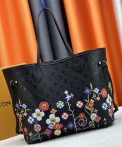 Alternative view of Louis Vuitton X TM Monogram Empreinte Neverfull MM In Black With Style 2
