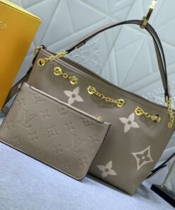Alternative view of Louis Vuitton Bicolor Monogram Empreinte Bundle Bag In Tourterelle Gray and Cream