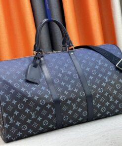 Alternative view of Louis Vuitton Monogram Gradient Canvas Keepall Bandouliere 55 In Navy Blue