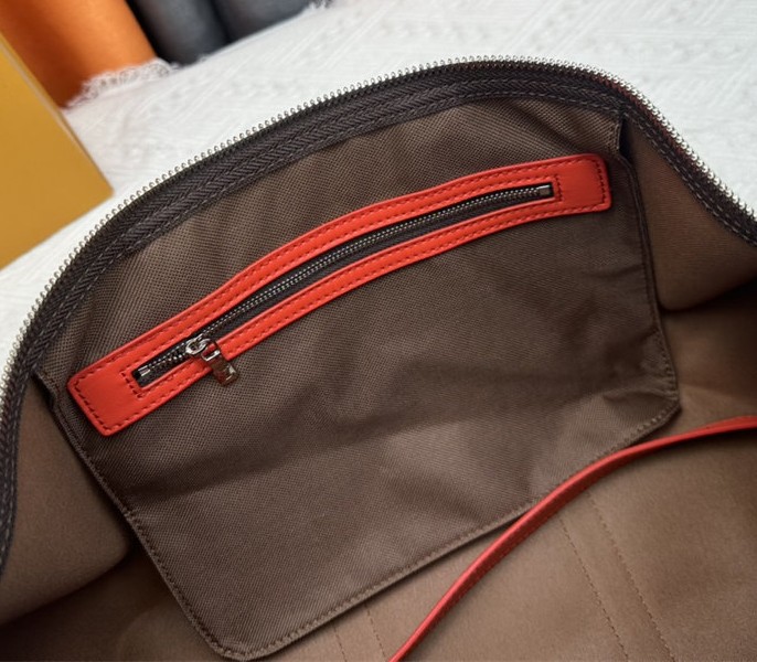 Louis Vuitton Monogram Macassar Canvas Keepall Bandouliere 50 In Red - Image 7