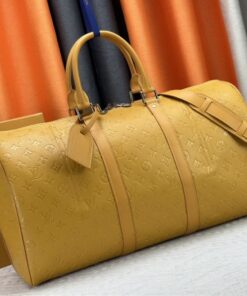 Alternative view of Louis Vuitton Taurillon Leather Keepall Bandouliere 50 In Safran Yellow