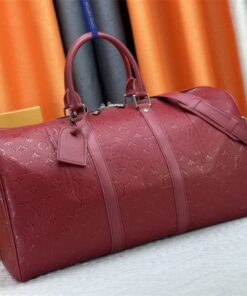 Alternative view of Louis Vuitton Taurillon Leather Keepall Bandouliere 50 In Sari Red