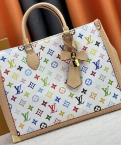 Louis Vuitton X TM Multicolored Onthego MM In White
