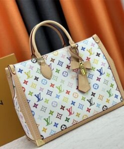 Alternative view of Louis Vuitton X TM Multicolored Onthego MM In White