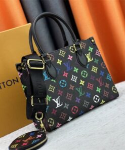 Alternative view of Louis Vuitton X TM Multicolored Onthego PM In Black