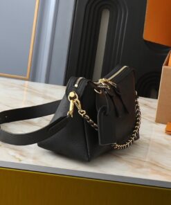 Alternative view of Louis Vuitton Mahina Hand It All PM Bag In Black With Floral Twist