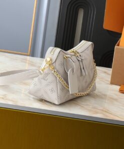 Alternative view of Louis Vuitton Mahina Hand It All PM Bag In Pink And Gray With Floral Twist M13157