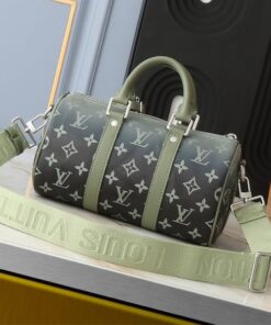 Alternative view of Louis Vuitton Monogram Gradient Canvas Keepall Bandouliere 25 City Bag In Khaki Green