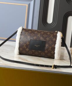 Alternative view of LV Replica Monogram Shearling Canvas Teddy Mitt Bag M26853