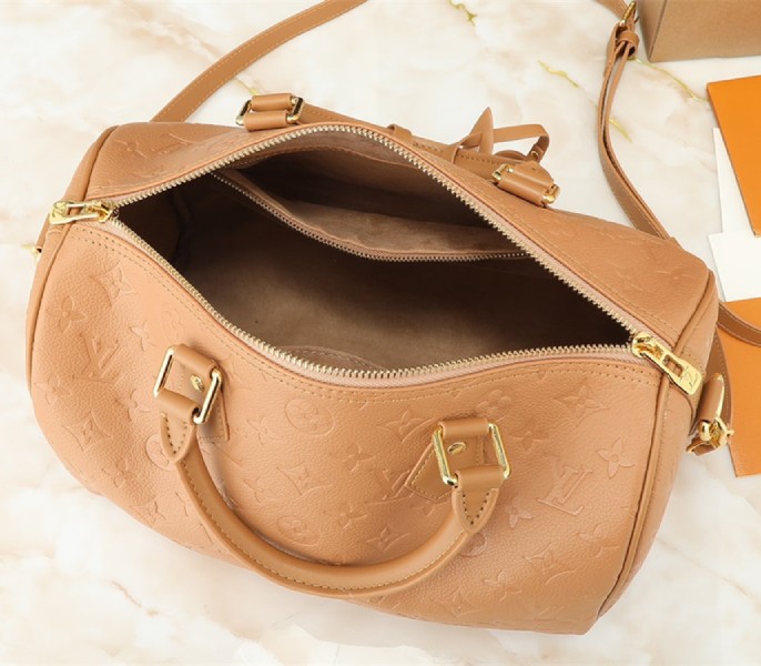 Louis Vuitton Monogram Empreinte Speedy Soft 30 Handbag In Arizona Beige - Image 7