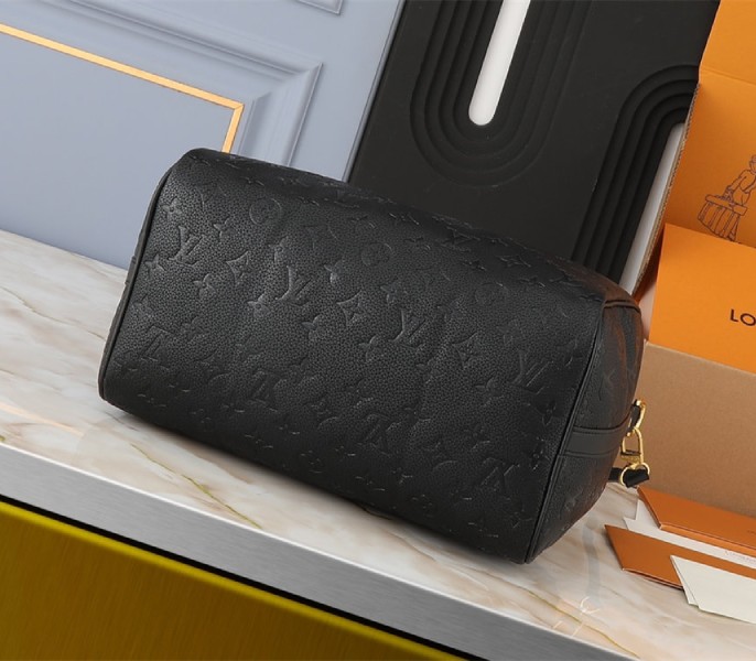 Louis Vuitton Monogram Empreinte Speedy Soft 30 Handbag In Black - Image 3