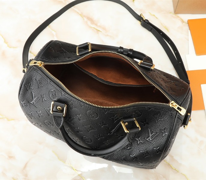 Louis Vuitton Monogram Empreinte Speedy Soft 30 Handbag In Black - Image 7