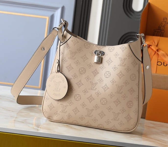 Louis Vuitton Mahina All Around MM Bag In Galet Gray M14617