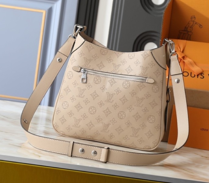 Louis Vuitton Mahina All Around MM Bag In Galet Gray M14617 - Image 2