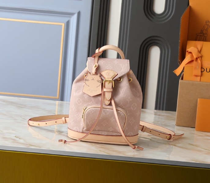 Replica Louis Vuitton Meowgram Canvas Montsouris Mini Backpack