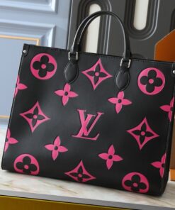 Monogram Empreinte OnTheGo GM Tote In Black And Magenta Pink
