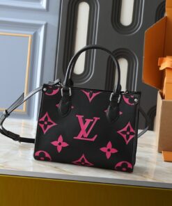 Monogram Empreinte OnTheGo PM Tote In Black And Magenta Pink