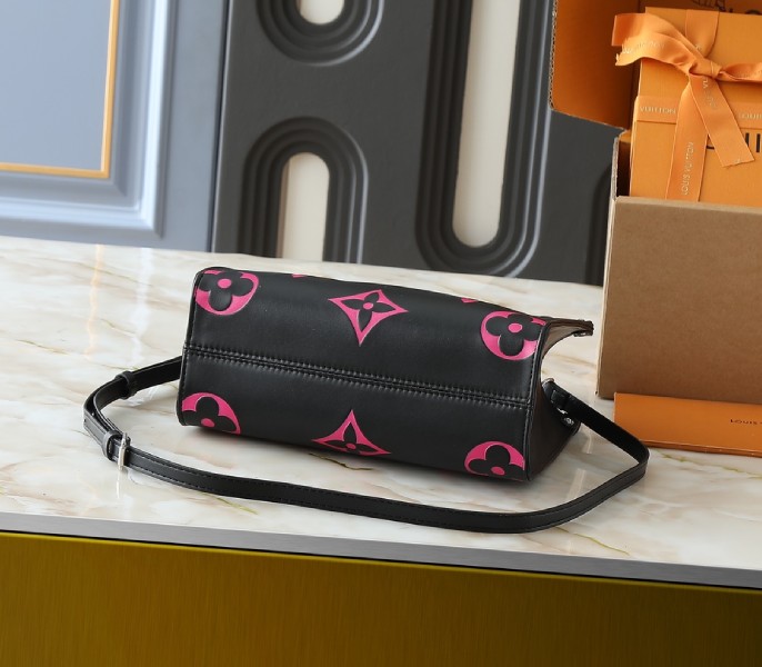 Monogram Empreinte OnTheGo PM Tote In Black And Magenta Pink - Image 4